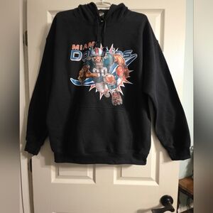 Black Miami Dolphins Graphic Hoodie